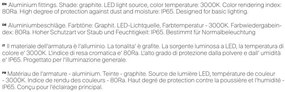 Stalp LED pentru exterior IP65 H-30cm Olten