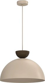 Lustră suspendată NEVIS 1xE27/15W/230V Ø 38 cm bej