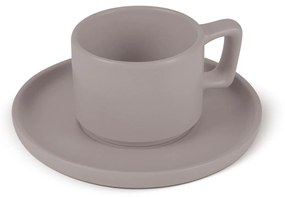 Set 4 cani cu farfurii Taupe Berlinger Haus BH 10016, ceramica, gri