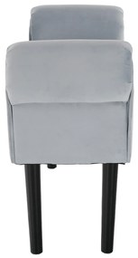 Bancă, catifea Velvet, gri deschis/negru, BURDA