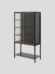 Vitrina din metal si sticla, cu 2 usi, stil industrial, Mirage
