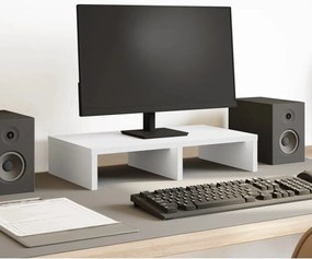 vidaXL Suport de monitor, alb, 50x27x10 cm, lemn prelucrat