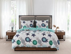 Lenjerie de pat din microfibra flanelata MINT STARS colorata Dimensiune lenjerie de pat: 70 x 90 cm | 140 x 220 cm