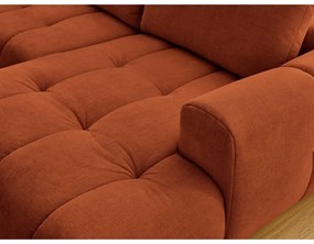 Colțar cărămiziu extensibil/cu spațiu de depozitare (cu colț pe partea stângă/în formă de "U") Fuji – Bobochic Paris