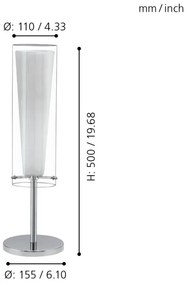 EGLO 89835 - Lampa de masa PINTO 1xE27/60W
