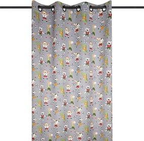 decoDoma Draperie BLACKOUT FOTBAL, gri, 140 x 260 cm 1 buc