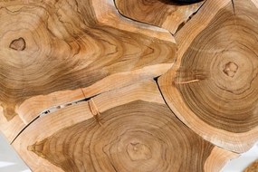 Masuta laterala, lemn de tec, design stilt, Driftwood 60cm