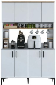 Dulap Jevy Walnut și Alb