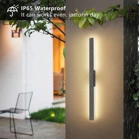 Brilagi - Aplica LED de exterior LUNA, 24 W, 230 V, 4000 K, IP65, antracit