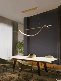 Lustra suspendata cu telecomanda 30w, Gold
