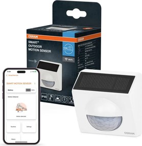 Osram - Senzor de mișcare solar SMART+ pentru exterior, 3,7 V, alb, IP65, Wi-Fi, 800 mAh
