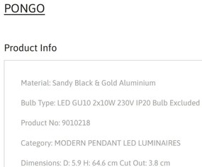 Lustra incastrata design minimalist PONGO 2L