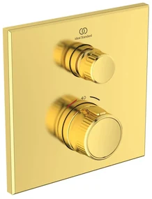 Baterie dus incastrata Ideal Standard Ceratherm Navigo patrata auriu periat fara corp ingropat