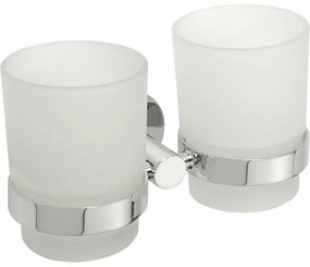 SAPHO XR902 X-Round suport dublu pentru pahare,argintiu
