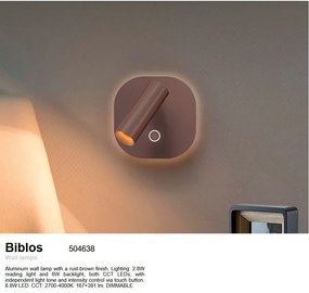 Aplica LED design modern Biblos maro oxid