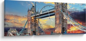 Tablou - Tower Bridge, Londra, Anglia (cu ceas) (90x30 cm)