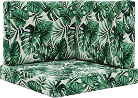 vidaXL Perna pentru canapea de exterior 3 pcs Model cu frunze