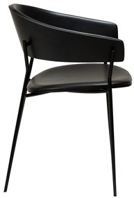 Scaun de sufragerie negru mat cu cotiere Crib – DAN-FORM Denmark