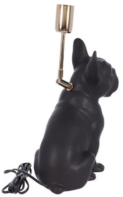 Lampa ceramica Bulldog negru mat h 35 cm