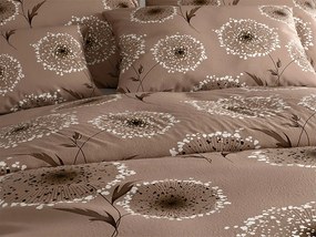 Set 2 buc lenjerie cocolino PAMPELINO maro deschis + cearsaf Cocolino microplus cu elastic SOFT 180x200 cm alb, pat dublu