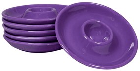 Set 6 suporturi de oua, model farfurie, Ø 12 cm, Mov Violet
