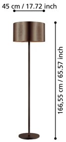 Eglo 39358 - Lampadar SAGANTO 1 1xE27/60W/230V