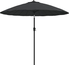 vidaXL Umbrelă de soare de exterior, stâlp aluminiu, antracit, 270 cm