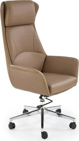 Scaun birou EDERSON, cappuccino, piele ecologica/metal, 76x65x125/131
