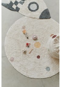 Covor de joacă pentru copii, bej, din bumbac ø150 cm Solar System – Lorena Canals