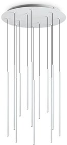 Lustra cu 12 pendule LED design tubular FILO sp12 2700k alb