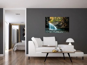 Tablou cu cascada de pădure (90x60 cm)