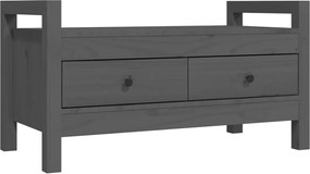 vidaXL Bancă de hol, gri, 80x40x43 cm, lemn masiv pin