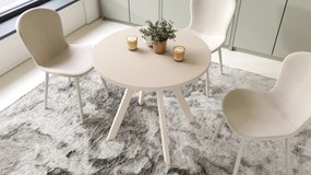 Mazzoni ALMO 80 Bej (Șampanie)/picioare bej - MASĂ ROTUNDĂ CU PICIOARE Y LOFT/INDUSTRIAL PENTRU BUCĂTĂRIE LIVING SAU SUFRAGERIE