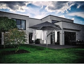 Uscător de rufe argintiu pentru grădină 40 m LinoProtect 400 – LEIFHEIT