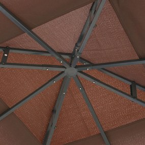 Outsunny Pavilion de grădină cu plasă antimuște și pereți laterali, cort pentru petreceri cu acoperiș dublu, cort de grădină 2,97x2,97m | Aosom Romania