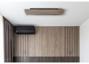 Plafoniera LED riflaj MDF cu efect de lemn HAYDEN 80x20cm