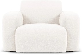 Fotoliu alb cu tapițerie din stofă bouclé Molino – Micadoni Home