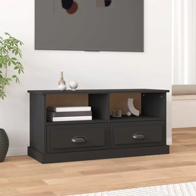 Comoda TV, negru, 93x35,5x45 cm, lemn prelucrat