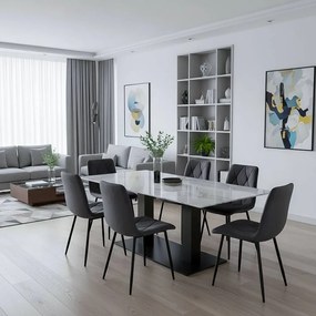 Scaun living din catifea cu cadru negru BUC 210 gri