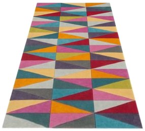 Covor Angles Bedora, 200x300 cm, 100% lana, multicolor, finisat manual
