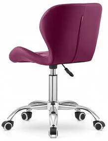Scaun de birou AVOLA din piele ecologica, culoare vin.