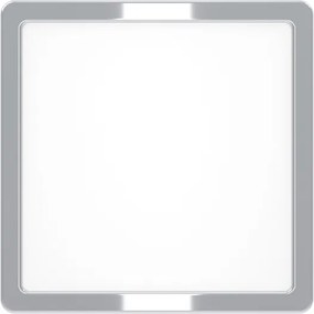 Eglo 901766 - Plafonieră LED pentru baie FUEVA, 10,5 W, 230 V, 22 x 22 cm, IP44, crom