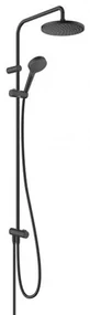 Sistem de dus Hansgrohe Vernis Blend 200, 1 jet Reno, fara baterie, negru mat - 26272670