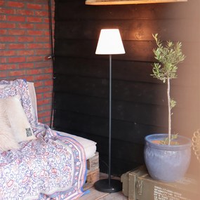 Lampă de podea modernă inteligentă pentru exterior cu abajur negru și alb, inclusiv Wi-Fi A60 - Virginia