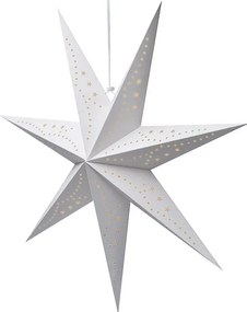 Stea de hartie pentru Craciun cu sapte colturi STARION 60 cm, alba