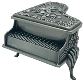 Cutie pentru bijuterii PIANO, Antimoniu, 9x6x5cm
