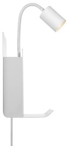 Aplica de perete, mufa USB, design modern ROOMI alb 2112551001 NL