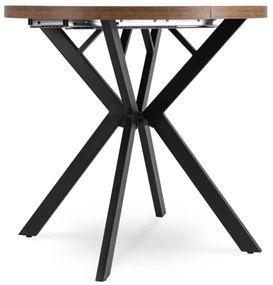 JAKS Masa rotundă extensibilă 80 - 160 cm stejar rustic Dorian