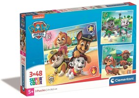 Patrula Cățelușilor Patches Puzzle 3x48 piese Clementoni