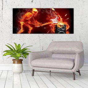 Tablou - Muzica în flăcări (120x50 cm)